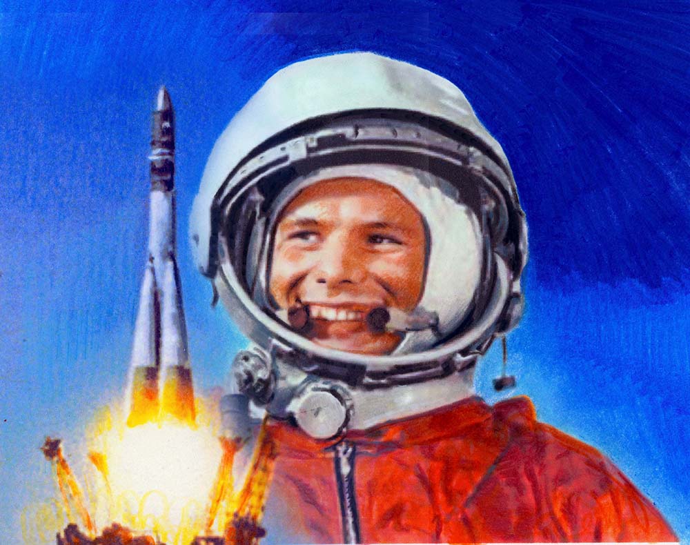 Выставка юных художников ко Дню космонавтики